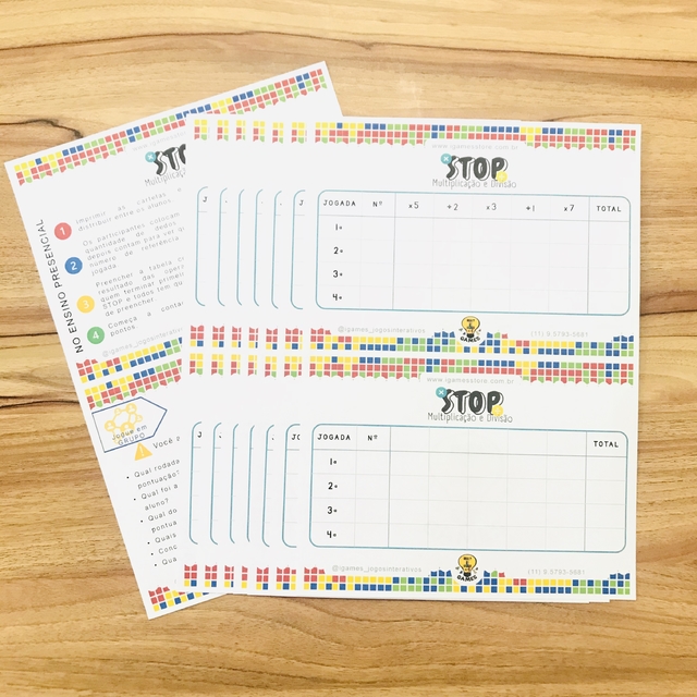STOP da Divisão e Multiplicação - (PDF)