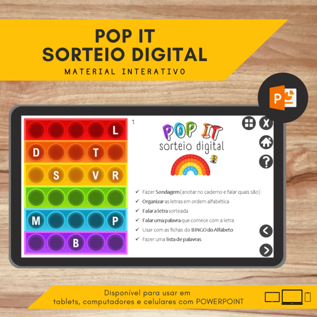 POP IT INTERATIVO - DIGITAL ALFABETIZAÇÃO