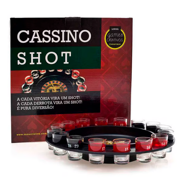 Jogo Cassino Shot Roleta Drink - Loja Happy Nerd