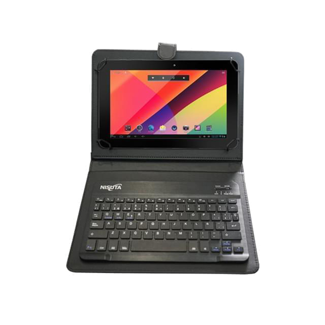 Funda para teclado, tablet portátil de 10 pulgadas, teclado inalámbrico  Bluetooth universal con funda protectora de PU para tableta de 9.7-10.1