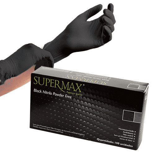 Luva Nitrílica BLACK - Supermax - Comprar em Unidental