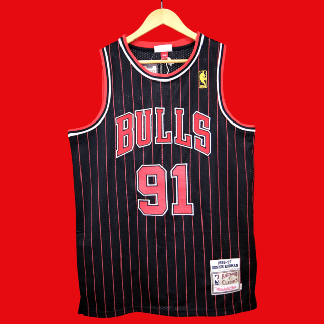 Camisa Jersey Chicago Bulls 91 Dennis Rodman Mitchell and Ness