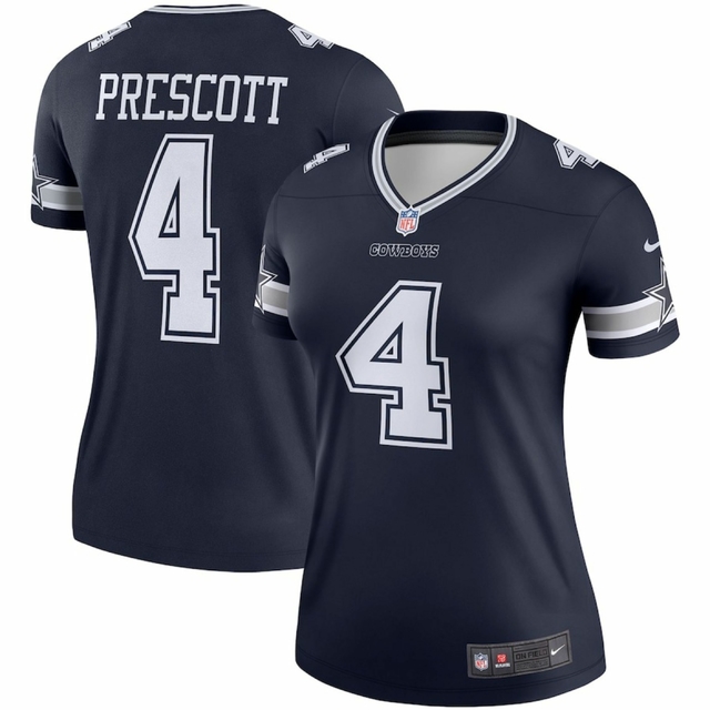 Camisa Jersey Dallas Cowboys 4 Dak Prescott Feminina