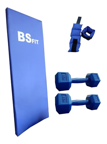 Kit Set Gym 2 Mancuernas 2 Kg + 2 Tobilleras 2 Kg