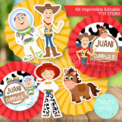 fiesta toy story kit imprimible candy bar decoración toy story 4