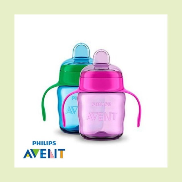 Philips Avent - Vaso rosa 200 ml boquilla blanda +6 meses