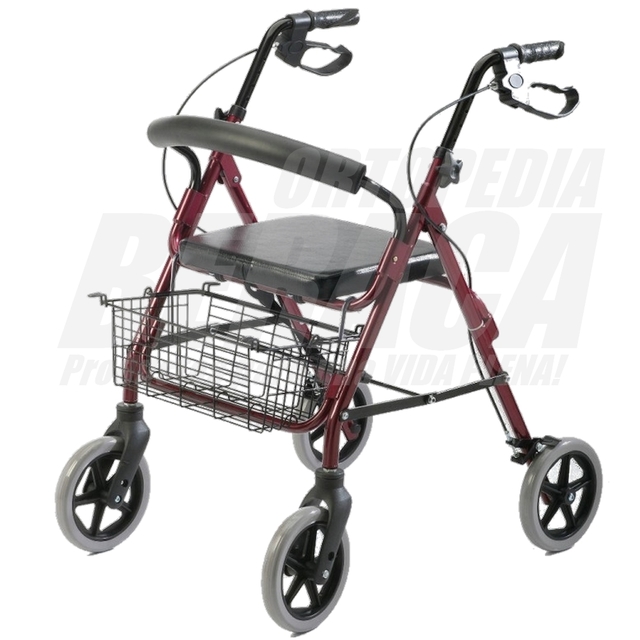 Andador para adulto andadores con asiento ruedas frenos silla ancianos Nuevo