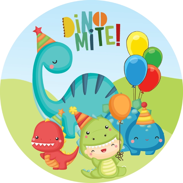 Painel Festa Retangular Tema Dinossauros Baby