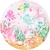 Painel de Tecido Sublimado Redondo Fundo do Mar Aquarela Peixes no Oceano Feliz Fundo Rosa c/ Elástico - 150x150cm