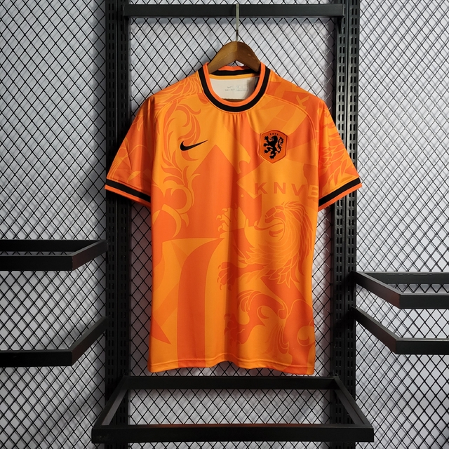 Camisa Seleção da Holanda Home 22/23 Torcedor Nike Masculina - Laranja