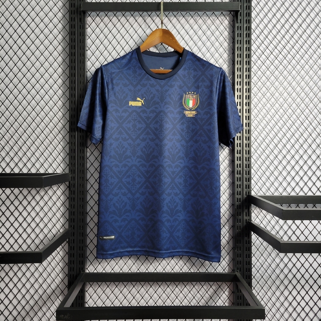 Camisa Seleção Itália European Championship Edition s/n° Torcedor Puma  Masculina - Azul Royal