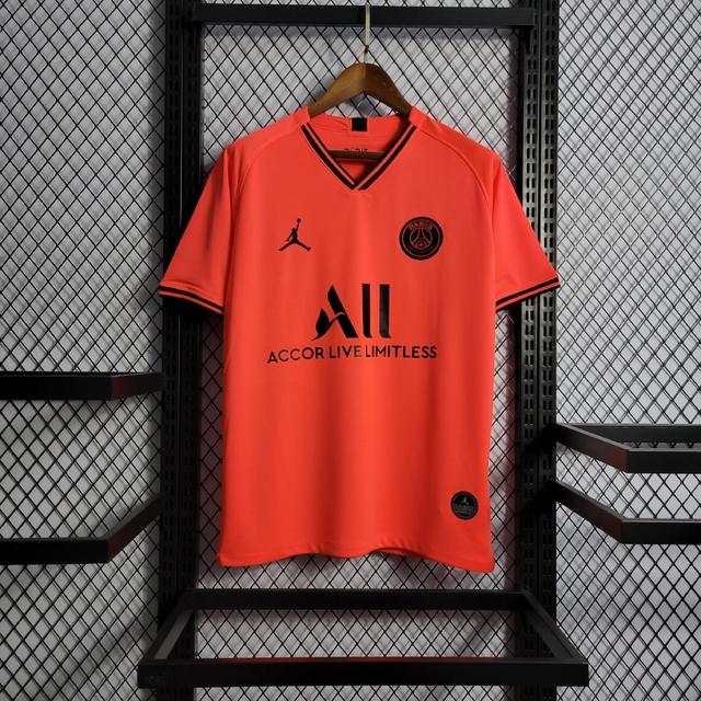 Camisa Retrô PSG 19/20 Away Jordan - Laranja