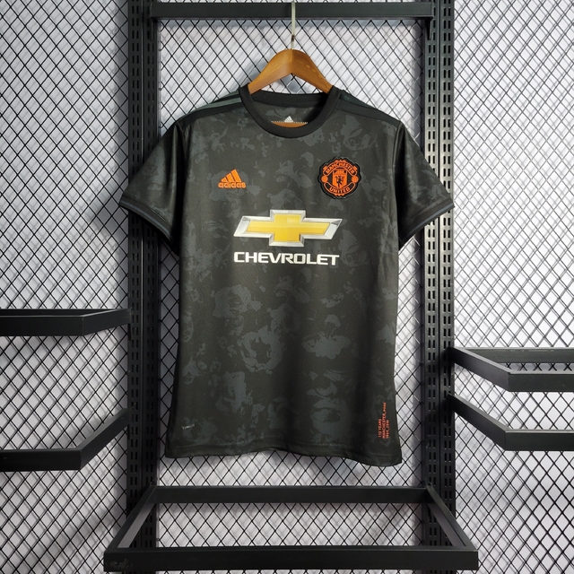 Camisa Retrô Manchester United Away 18/19 Adidas - Preto