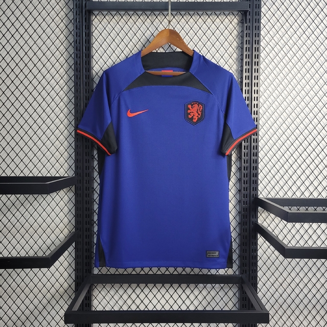 Camisa Seleção Holanda Away 22/23 s/n° Torcedor Nike Masculina - Azul