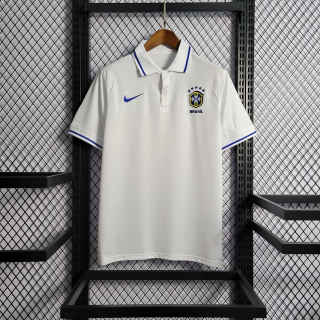 Camisa Polo Brasil Nike - Branca
