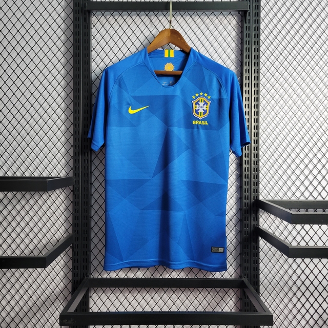 Camisa Retrô Brasil Away 2018 Nike - Azul
