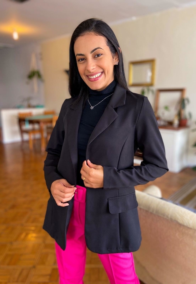 Blazer preto store alfaiataria