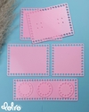 Conjunto Bases de Acrílico Rosa Bebê para Crochê - Kit Higiene 1