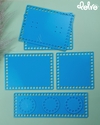 Conjunto Bases de Acrílico Azul Bebê para Crochê - Kit Higiene 1