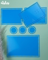 Conjunto Bases de Acrílico Azul Bebê para Crochê - Kit Higiene 2
