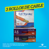 Cable Unipolar Eléctrico 2.5mm Pack x 3 unidades - Electrocable