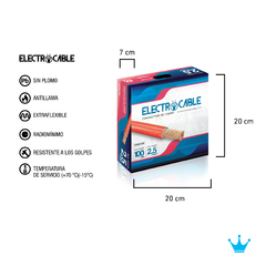 Cable Unipolar Eléctrico 2.5mm Pack x 3 unidades - Electrocable