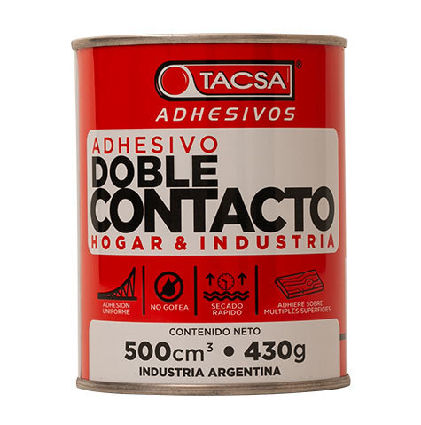 Adhesivo Pegamento Doble Contacto 500cm3 /430Gr. - Tacsa
