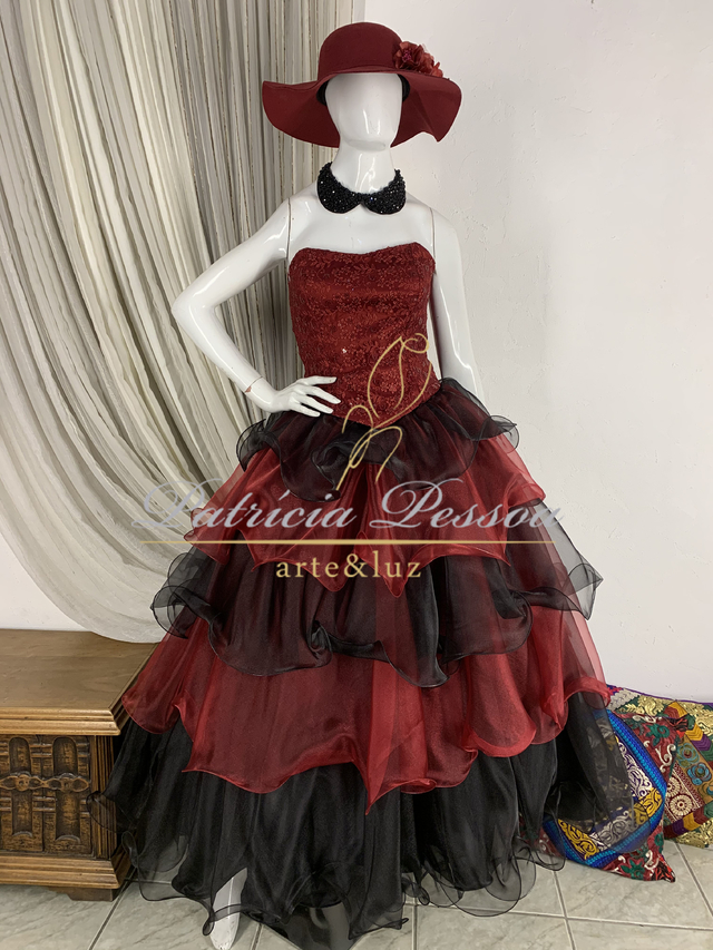 Roupa de pomba gira preta e roxa clearance