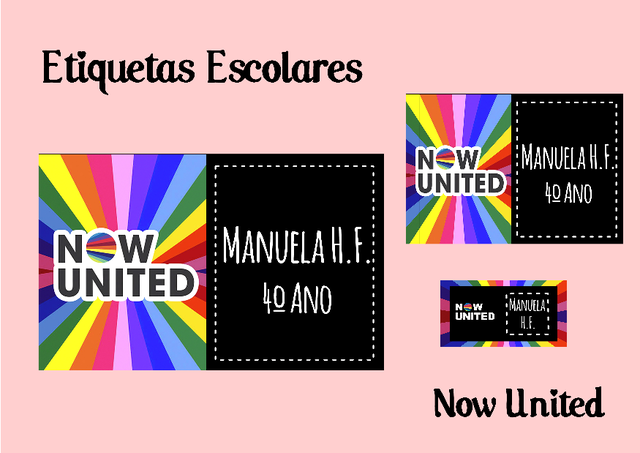Etiquetas Escolares - Now United
