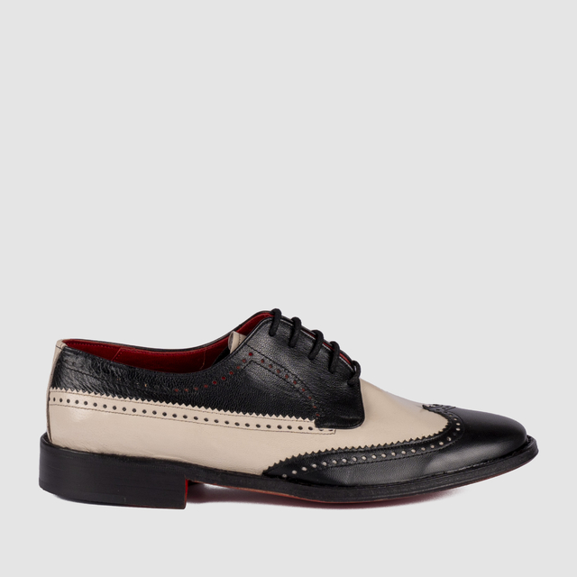 Zapato Oxford Mujer Acordonado Combinado (430553)