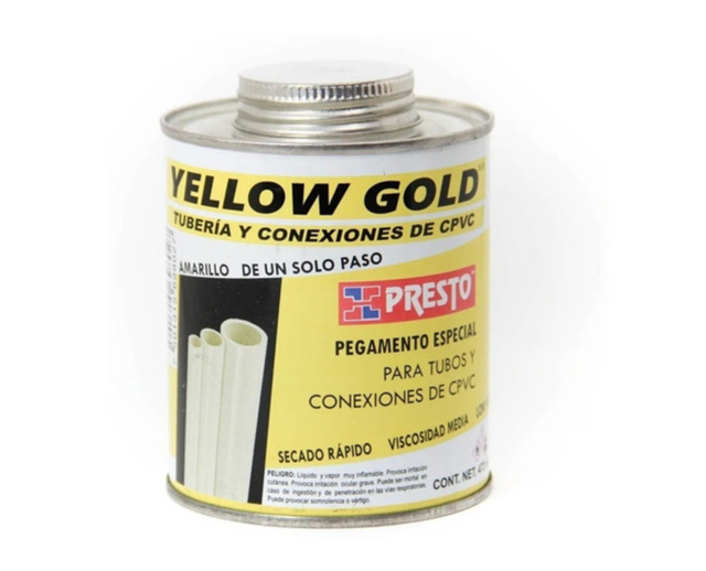 Pegamento Cpvc Amarillo Yellow Gold Presto - P/Agua Caliente - Lata 47