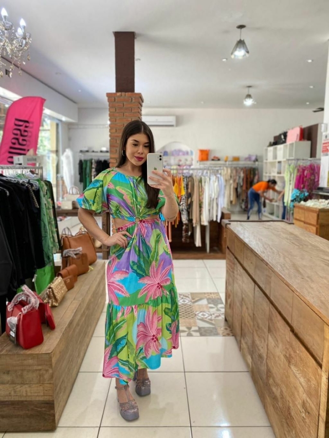 Vestido estampado inverno 2025