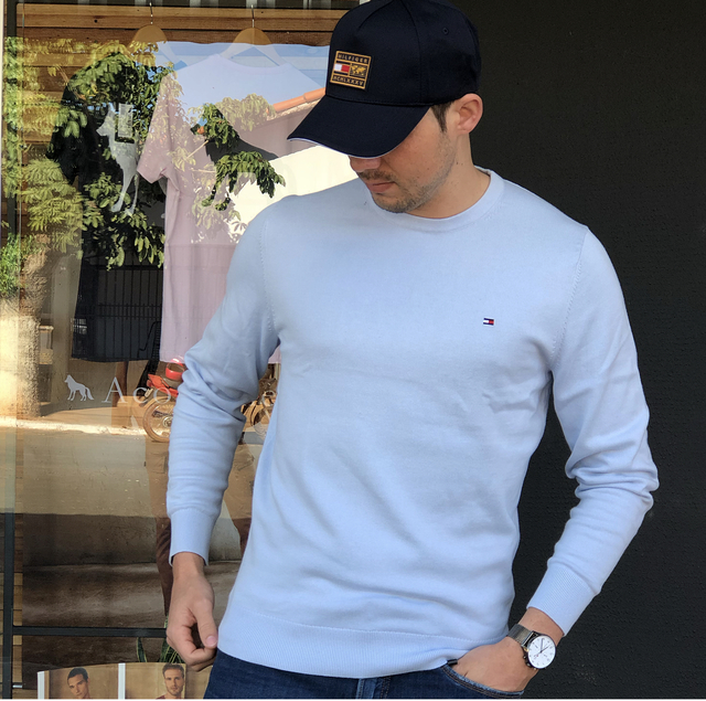 Su ter tric tommy Hilfiger azul claro