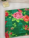 Tecido verde floral 100% algodão 50 X 140 cm LARGURA tecido estampados