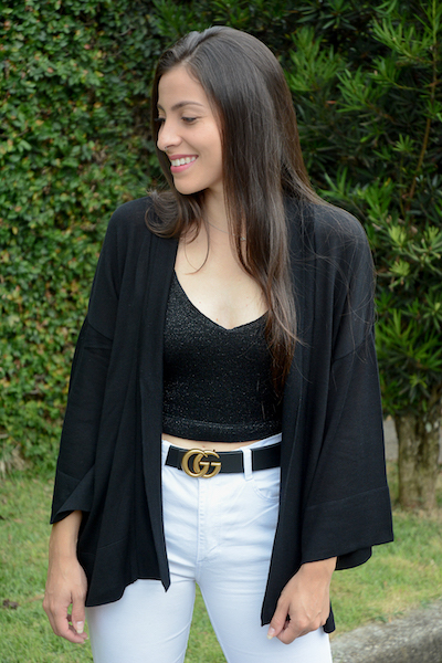 Kimono Preto com Mangas