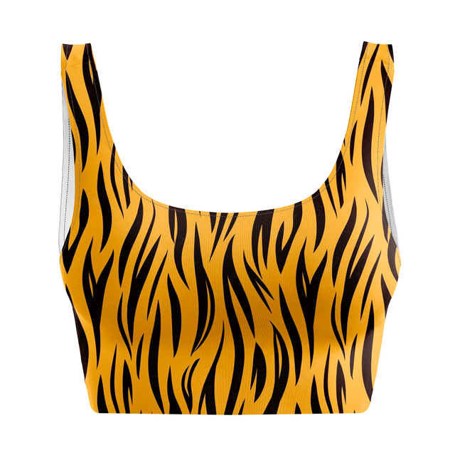 Compra online de Regatas de tigre com estampa 3D para mulheres
