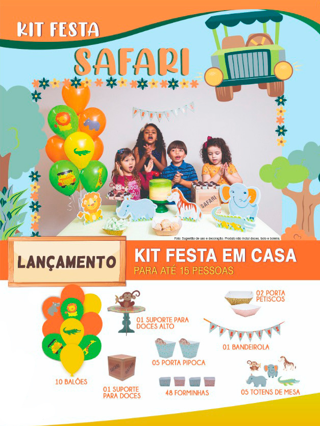 Kit Festa em Casa Safari