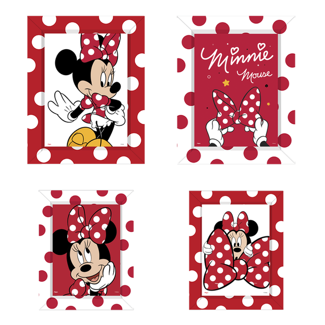 Topper de bolo Minnie Mouse rosa c/ 6 unidades Regina Festas