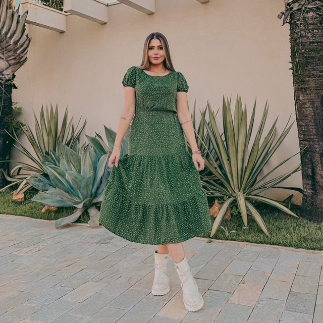 Vestido verde exercito 2025