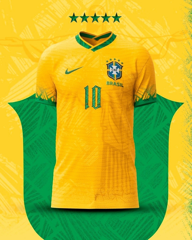 Camisa Brasil Edição Especial Cristo Redentor Amarela 22/23 - Jogador
