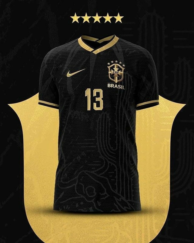 Camisa Brasil Edição Especial Nordeste Black & Gold Jogador 22-23 - PRONTA  ENTREGA