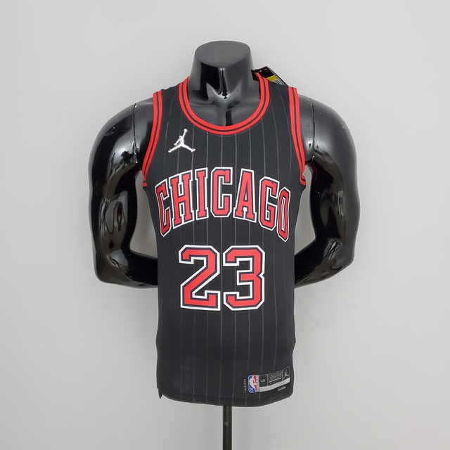 Camisa NBA Chicago Bulls Flyers Black - Michael Jordan Nº 23 Preto