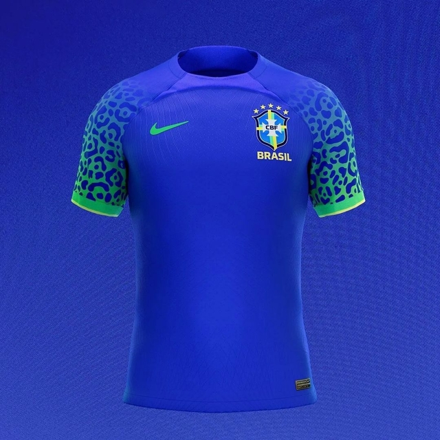 Camisa Seleção Brasil II 2022 Torcedor Nike Masculina - Azul COPA 2