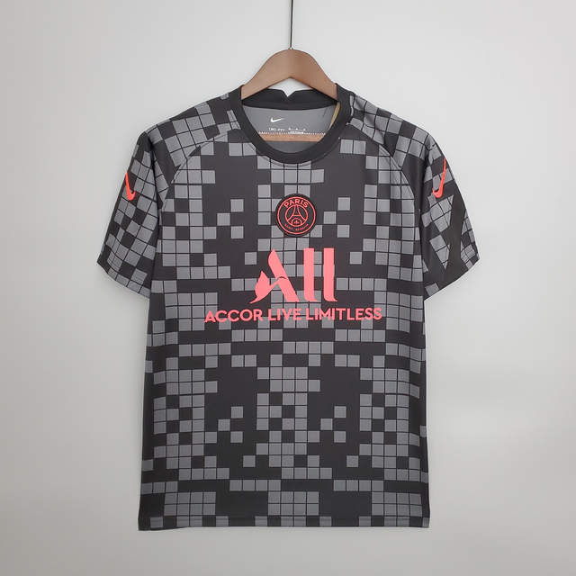 Camisa Paris Saint Germain - PSG Treino Nike Masculina - Preto e Rosa