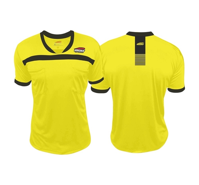 Camiseta de Arbitro Amarela Futebol Ideias Sports