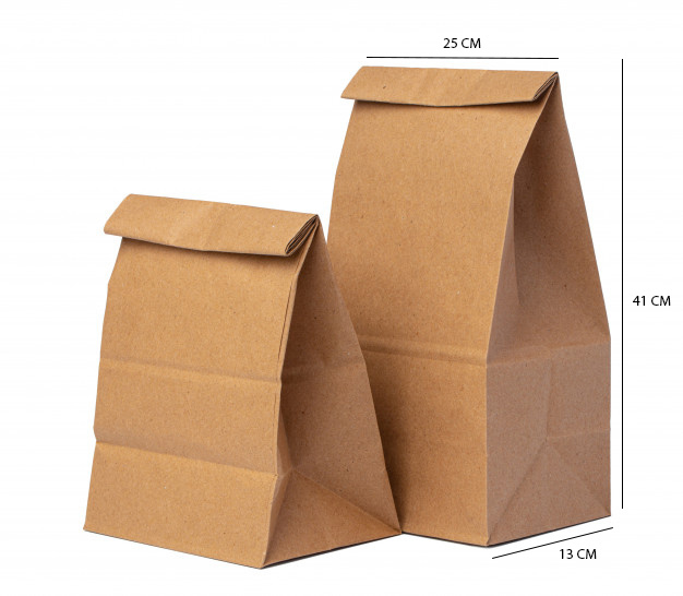 Bolsa papel delivery kraft x 50u. ¡Descuentos Mayoristas!