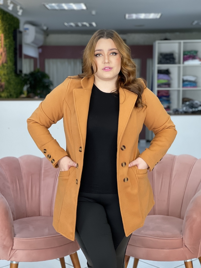 Casaco lã plus size sales