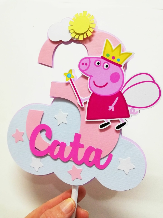 Peppa Pig, decoración para fiesta de cumpleaños de Pepa Pig con torta y  bocaditos personalizados 