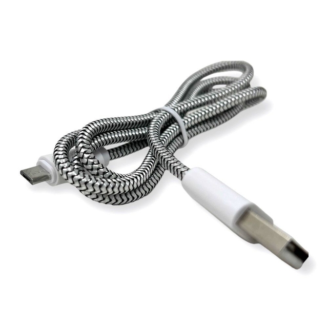 Cable Micro USB Reforzado Tela Dinax 3.1 AMP V8 Carga Rápida - MundoChip