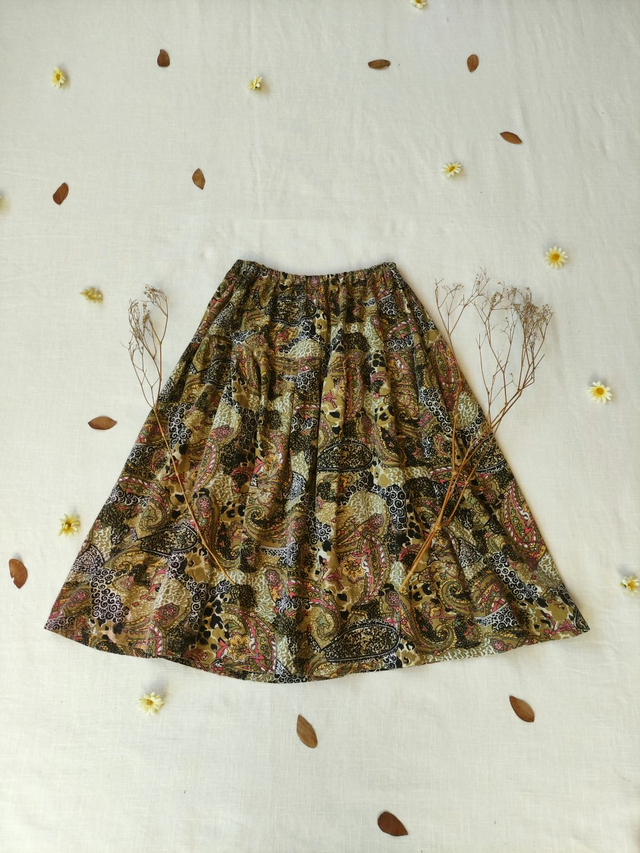 Saia midi caqui sales